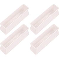 Set di 4 protezioni rettangolari in silicone per gambe di sedie e mobili, protezioni per gambe di tavoli contro i graffi