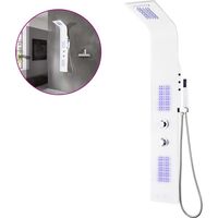 Panneau de douche aluminium 20x44x130 cm blanc