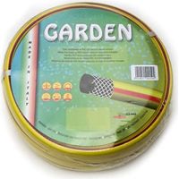 Tubo gomma giardino canna acqua 1" x 50 mt MADE IN ITALY rinforzato irrigazione casa orto giardino cantiere.