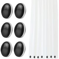 6 Pièces Poids Pour Rideaux Extérieur,Poids Pour Nappe De Table Exterieur,Poids Noirs,Poids De Rideau De Douche,Aimants De Rideau De Douche,Réutilisables Noirs Poids Pour Rideaux De Douche, Rideaux