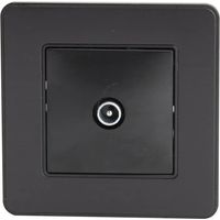 Presa TV 9.52mm modello da incasso KOURO in metallo nero spazzolato ZENITECH