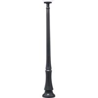 Globe lampadaire 1xe27 11w avec bouton poussoir cct (3couleurs) ip55 h.203xp.30cm résine noire