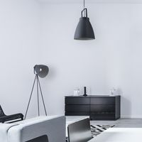Paco Home Lampadaire Moderne Salon Suspension Industriel Design Projecteur E27 Gris anthracite, Lampe à suspension