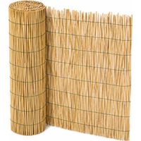 Paravent de 2,5 x 4 m compose' de cannes de bambou de 4 a' 5 mm de diame'tre lie'es par du fil de nylon pour une utilisation exte'rieure