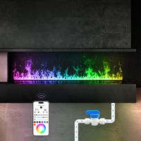 Elektrokamin 3D Dampfkamin 200cm, mehrfarbige Flammen, App + Fernbedienung, Wasserhahn-Nachfüllung