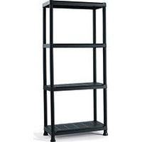 Etagere 4 tablettes resine ref 9503 noire hauteur 135 cm ABM