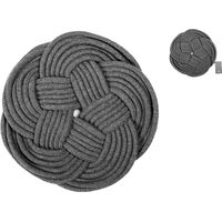 Salvamanteles redondo de algodón - Gris - 27 cm