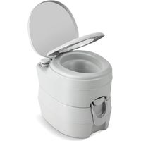 Goplus – Toilettes sèches portables 12L – Chasse d'eau à pompe – Capacité 150kg – Conception anti-fuites et odeurs – Nettoyage facile