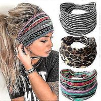 Bandeau bohème pour femme, bandeau turban, bandeau à fleurs souples