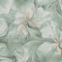 Turquoise Abstract Floral Vinyl Textured Wallpaper Sage Green Paste The Wall