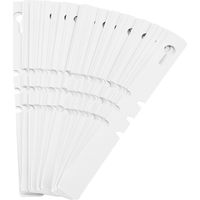 Lot de 100 étiquettes blanches en plastique pour plantes de jardin, marqueurs de décoration de pépinière, piquets extérieurs pour étiquetage de légumes et fleurs