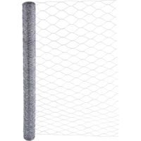 Treillis Hexagonal Grillage Clôture pour Poulailler Lapin Enclos Parc Jardin Fils de Fer 0,7 mm galvanisé, maille 50mm, hauteur 50cm, longueur 25m-DOU