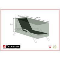 Funda Chaise Longue TITANIUM® Negra - 205 x 75 x 68 cm