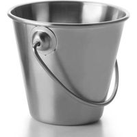 ibili Mini-Eimer silber, kompakt und elegant, Edelstahl