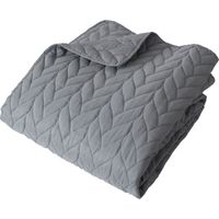 Couvre-lit en Microfibre "Tessa" 220x240cm Gris
