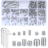 240-Piece Assortment of Set Screws, Socket Head Cap Screws with Wrench, Stainless Steel Hex Head Screws, Cup Nuts for Door Handles, Faucets - M3/M4/M5/M6/M8