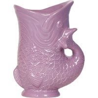 Cache-pot Décoratif Poisson en Céramique Émaillée Lilas Ø 9 cm pour Petites Plantes et Succulentes - PANGIVO