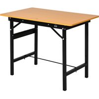 Établi pliant avec règle, charge 100 kg, 100x60x75,5 cm, couleur naturelle et noire