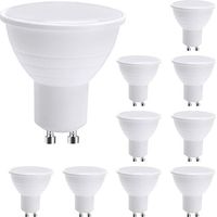 GU10 LED-Spotlampen, 7 W kaltweiß (entspricht 50 W Halogenlampe), Energiesparlampe, 600 lm, 120° Abstrahlwinkel, nicht dimmbar, 10er-Packung