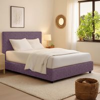 Cama Individual Bracknell, Desenfundable, Hecho en Italia, Violeta Lila