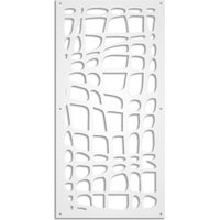 ABSTRACT - Panneau ajouré en PVC - Brise-soleil - Dimension : 73x148 cm - Couleur : blanc