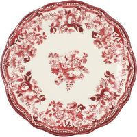 6 Dessertteller Faustine 20cm aus Porzellan Rosa - Selef Nova Styl