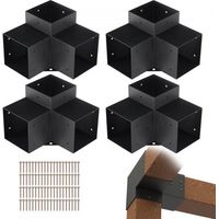 Kit Supports de Pergola 6x6 po 15x15 cm Support de Poteau Bois