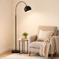 Lampada da terra LED Lampada da terra Proiettore da soffitto Lampada da camera da letto nero, metallo, 1x E27 7 Watt 630 lm bianco caldo, LxLxH 46x25x150 cm