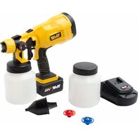 Cordless Paint Sprayer Wolf Fence Wall Spray 20v HVLP Adjustable Flow Pressure 3 Nozzles