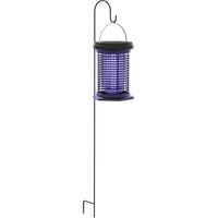 Lampe anti insectes, lanterne de jardin suspendue, solaire et rechargeable par USB-C - efficace pièce de 50m² noir