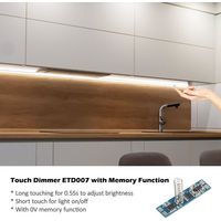Interruttore Led Dimmer Touch Con Indicatore Led Blu 12V 24V 4A Memoria Anche Dopo Interruzione Corrente