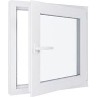 Finestra in PVC - Triplo vetro - Bianco - 700 mmx700 mm cm