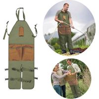 Tablier professionnel multi-poches - Réglable - Protection jambes - Cuisine/Jardin/Bricolage