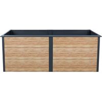 Westmann Métal Lit surélevé Primus-Multi XL Protection anti-limaces incluse Aspect bois/anthracite 200x100x77 cm