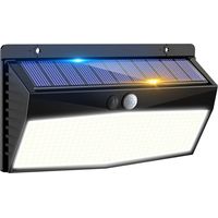Applique murale solaire LED, Lampe extérieure étanche avec détecteur de mouvement – IP65, 368 LED, Lumière blanche – Idéale pour jardin, cour arrière, garage – Sans fil, éclairage automatique