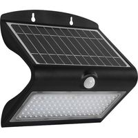 Applicare Led Solare 8w con Sensore di Presenza e Crepuscolo IP65 Nero