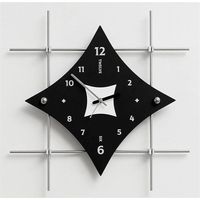 Bedroom Modern Table Clock, 16" Creative Geometry Acrylic Stereo Wall Clock, Placed/Wall Mounted, for Living Room/Desk Table Decor/Art Gift/Wall Decor(Black)