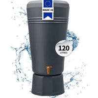 4rain AZURA 2in1 réservoir d’eau de pluie 120 litres gris graphite incl. bac à plantes et support