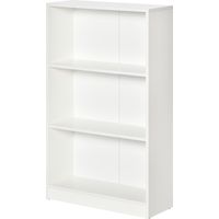 Bibliothèque 3 Compartiments Livres CD Plantes 62,2x24x102,4 cm Blanc