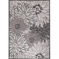 Tapis extérieur kilim 140x200 gris clair rectangle CHIMEKA
