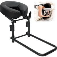 Appui-tête de massage pour lit avec appuie-bras,Berceau visage réglable pour kit de massage à la maison,Portable Bed Massage Head Holder Face Down Coussin après chirurgie oculaire,Noir