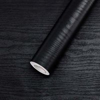 Self-Adhesive Paper for Furniture, Black, 61x300cm, PVC Wall Sticker, Decorative Stickers for Kitchen, Bedroom, Living Room, Furniture