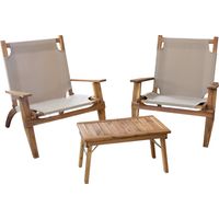 SET EN ACACIA GARDEN WOOD COTTONCLUB FLAMENCO COULEUR SABLE