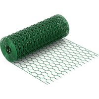 Wiltec – Grillage rigide vert 25 m x 60 cm – Acier galvanisé PVC – Mailles 25 x 25 mm – Fil de 1,2 mm pour volières et clapiers