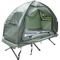 Bc-Elec – Lit de camp 578008 avec tente, sac de couchage, matelas gonflable – Aluminium léger, polyester, dimensions 197x72x42cm – Confort camping