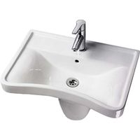 AKW Ergonomic Disability Concave Special Needs Basin with Semi Pedestal 600mm Wide