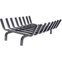 Porte bûches grille pour cheminée en acier 8 barreaux