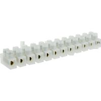 Bornier à 12 éléments Courant 6A/15A 1,5 mm2. Electro DH Couleur Blanc 10.777/1.5 8430552117369