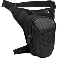 Sacoche de jambe pour moto pour hommes et femmes : Sacoche de jambe et sac de taille 2 en 1 avec ceinture de hanche réglable, sacoche de jambe à coque rigide avec 2 compartiments, sacoche de