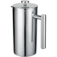 Presse française en acier inoxydable 1 litre (5 tasses) Cafetière thermos double , XU,paroi isolée Presse à café avec filtres de remplacement et instructions Presse a cafe - KZQ